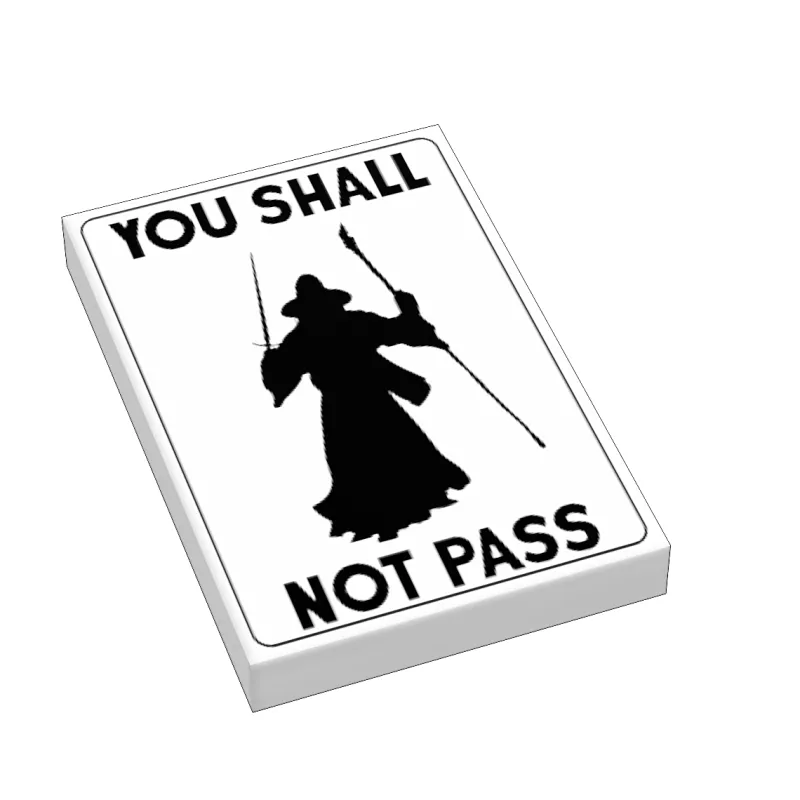 B3 Customs>The Brick Show Shop B3 Customs® You Shall Not Pass LOTR Sign
