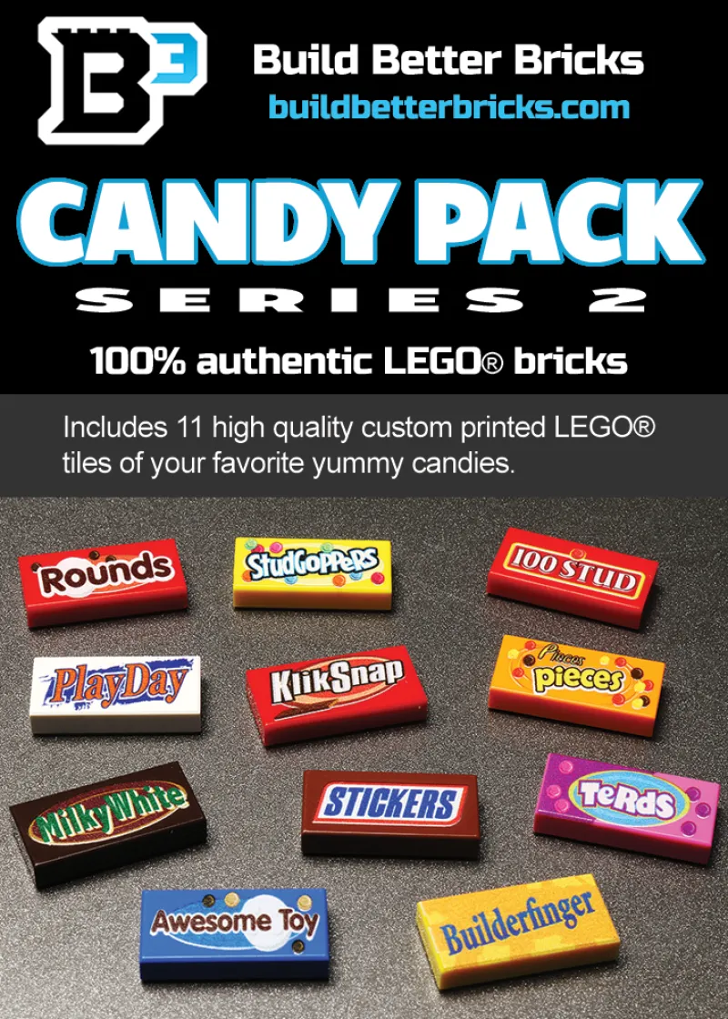 B3 Customs>The Brick Show Shop Candy Pack (Series 2) made using LEGO parts