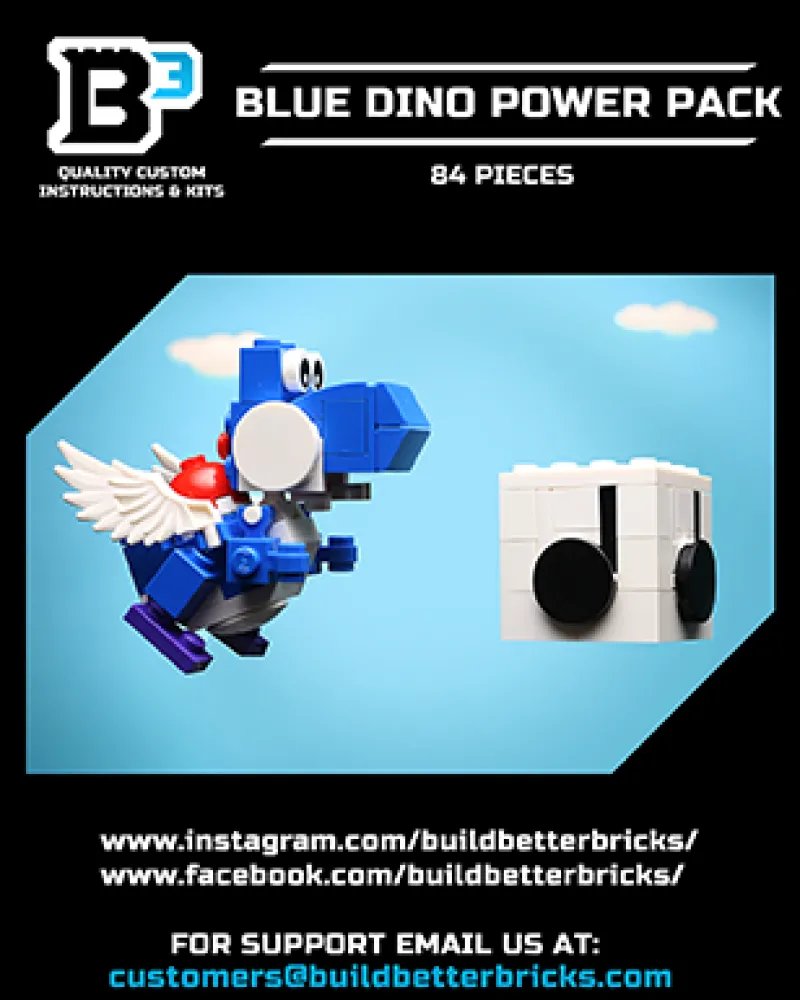 B3 Customs>The Brick Show Shop Custom Blue Dino Power Pack