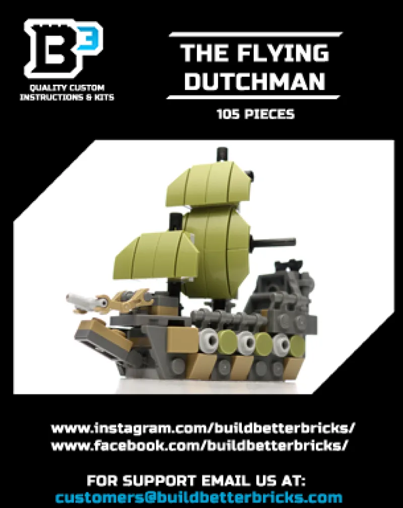 B3 Customs>The Brick Show Shop Custom Mini The Flying Dutchman Pirate Ship