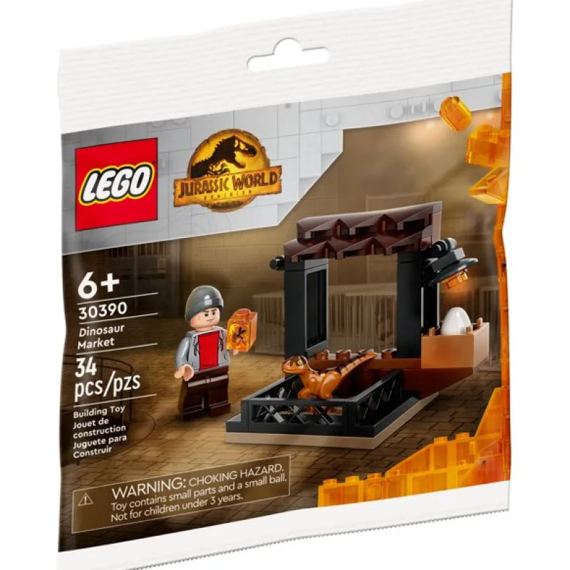 Lego Polybags | Lego Jurassic World Sets>The Brick Show Shop Dinosaur Market - LEGO Jurassic World Polybag Set (30390)