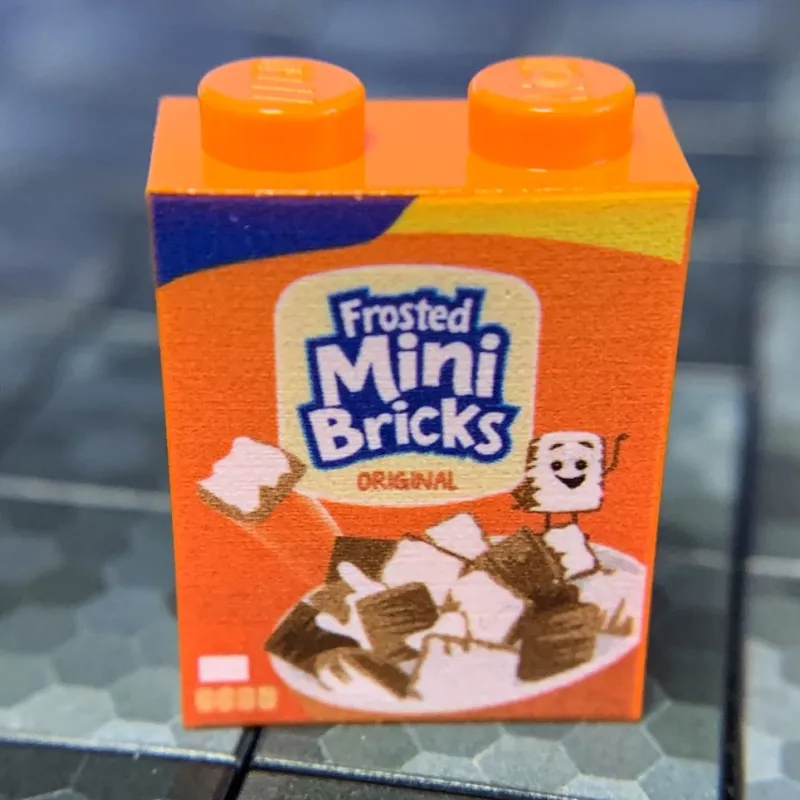 B3 Customs>The Brick Show Shop Frosted Mini Bricks Cereal - Custom Printed 1x2x2 Brick