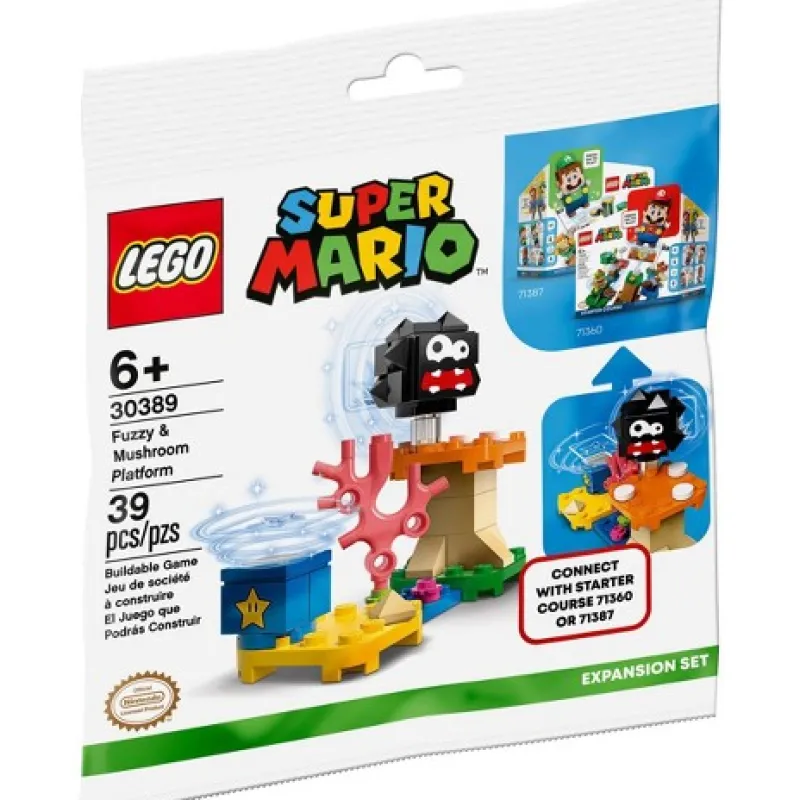 Lego Polybags>The Brick Show Shop Fuzzy & Mushroom Platform - LEGO Super Mario Polybag Set (30389)