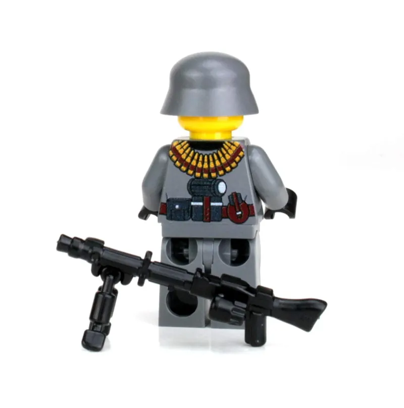 Custom Lego Military Minifigures>The Brick Show Shop German World War 2 MG Gunner - Custom LEGO Military Minifig