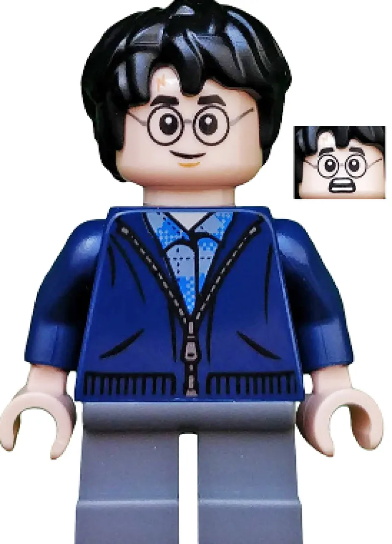 Harry Potter>The Brick Show Shop Harry Potter (Dark Blue Zip Up) - LEGO Harry Potter Minifigure (2018)
