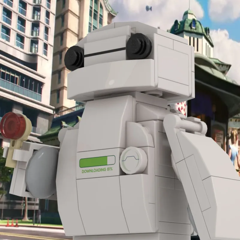 B3 Customs>The Brick Show Shop Inflated Robot Building Set made using LEGO bricks