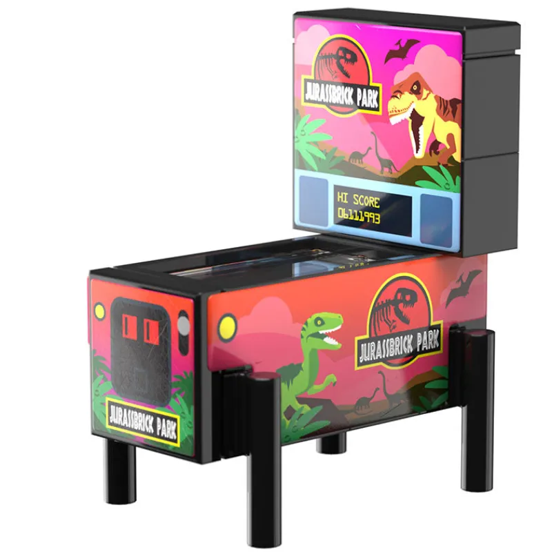 Arcade>The Brick Show Shop Jurassbrick Park - B3 Customs Pinball Arcade Machine Building Set made
