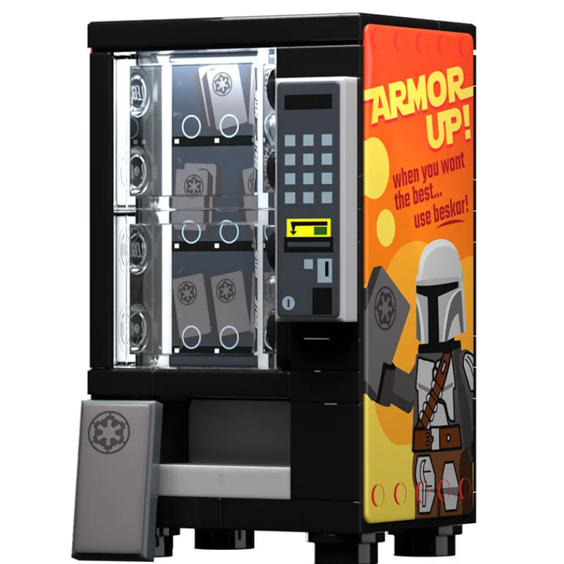 Vending Machines>The Brick Show Shop Mando Beskar Vending Machine Building Set made using LEGO parts - B3 C