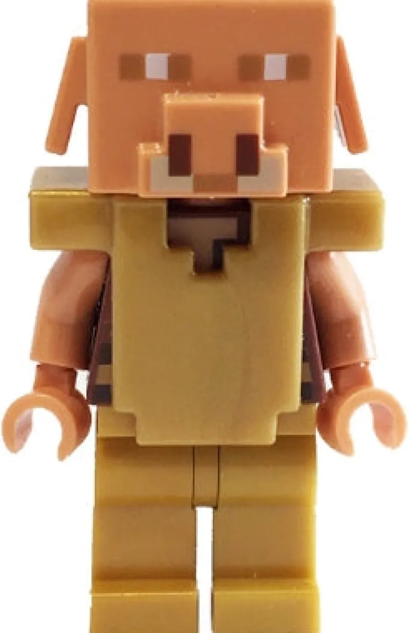 Minecraft>The Brick Show Shop Piglin (Pearl Gold Armor and Legs) - LEGO Minecraft Minifigure (2021)
