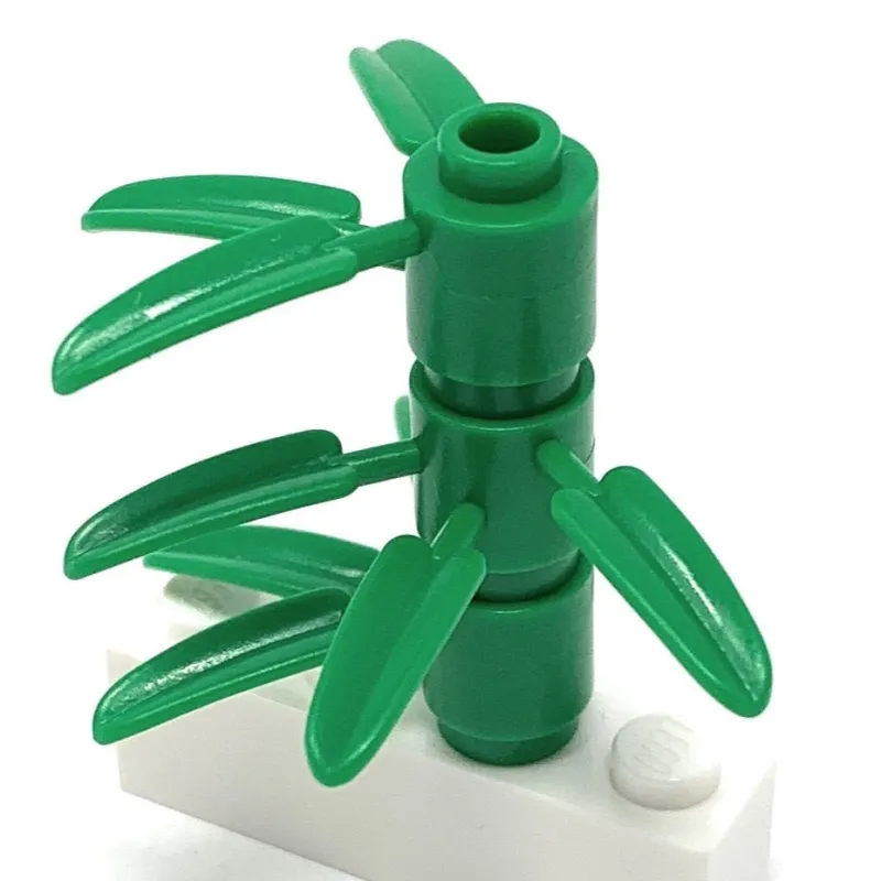 Lego Parts>The Brick Show Shop Plant, Round 1 x 1 with 3 Bamboo Leaves (Set of 3) - Official LEGO® Pa