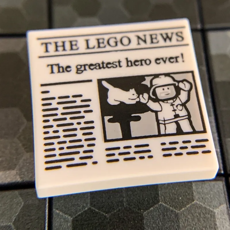 Lego Parts>The Brick Show Shop The LEGO News, "Greatest Hero Ever" Firefighter Newspaper - Official L